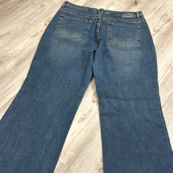 Vintage 90s Y2K JAG Embroidered Denim Wide Leg Flare Jeans / Women’s Sz 16 XL - Picture 8 of 13